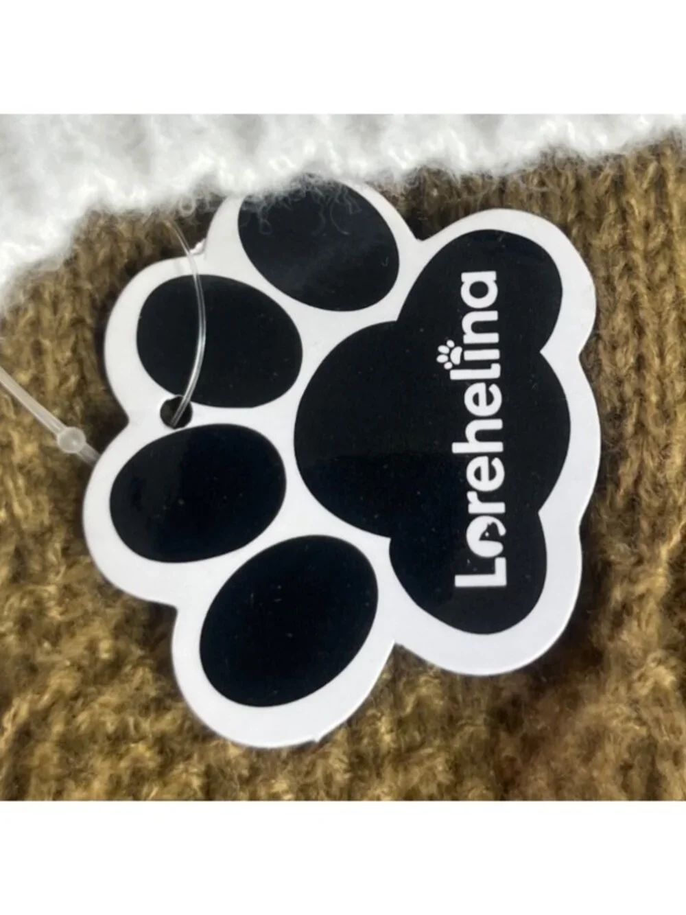 Lorehelina Dog Cable Knit Sweater Large‎ Brown White Large New Warm Pet Apparel